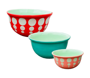 Larchmont Color Me Mine Retro Mixing Bowls