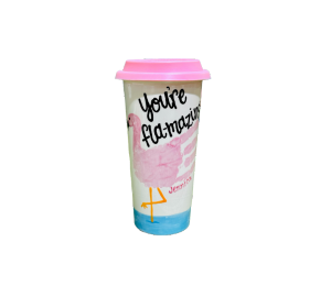 Larchmont Color Me Mine Flamingo Travel Cup