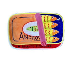 Larchmont Color Me Mine Anchovies App Plate