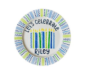 Larchmont Color Me Mine Let's Celebrate Plate